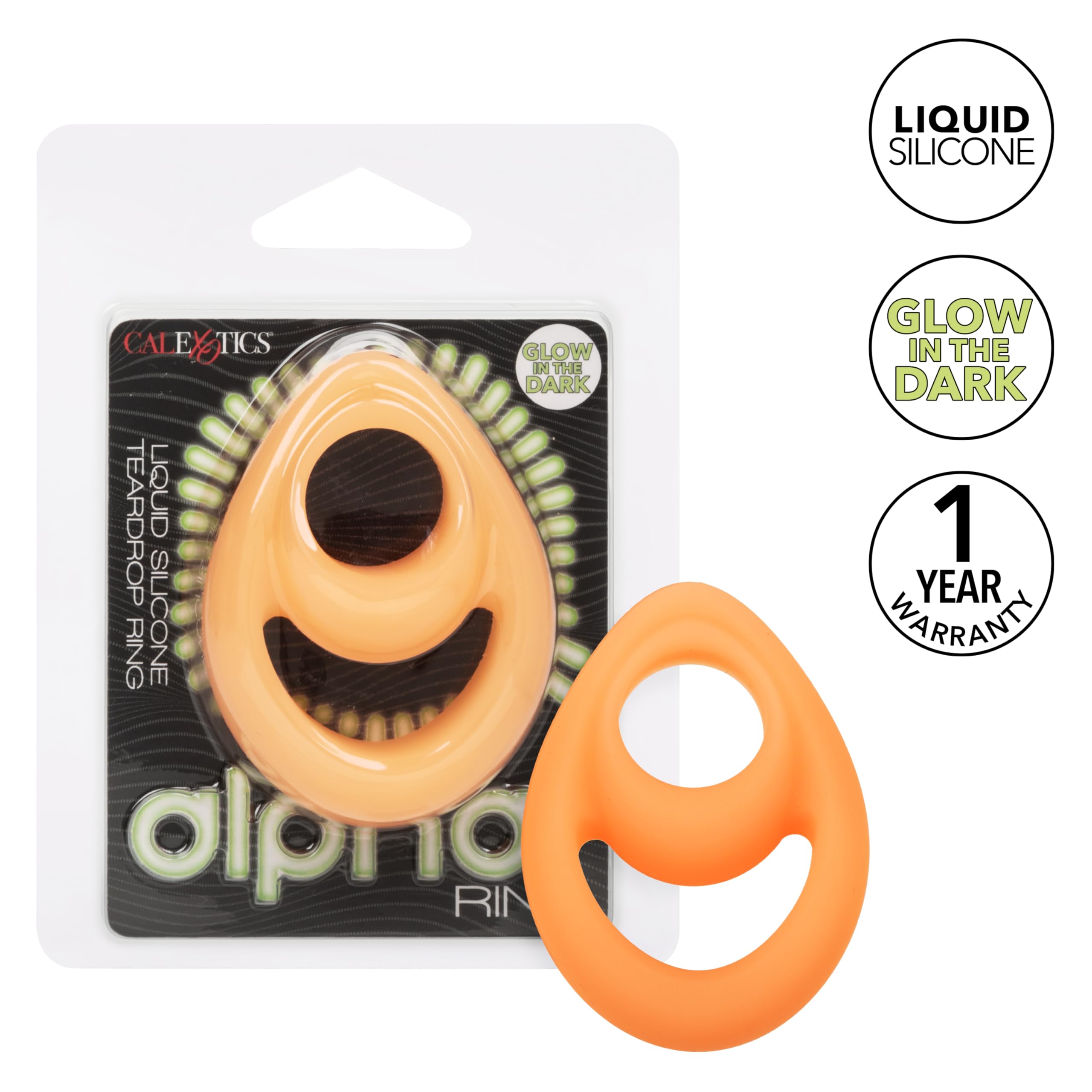 Amazon.com: CalExotics Alpha Glow-in-The-Dark Liquid Silicone Teardrop Penis Ring for Men with Build-in Scrotum Ring - SE-1492-30-2 : Health & Household Amazon.com: CalExotics Alpha Glow-in-The-Dark Liquid Silicone Teardrop Penis Ring for Men with Build-in Scrotum Ring - SE-1492-30-2 : Health & Household