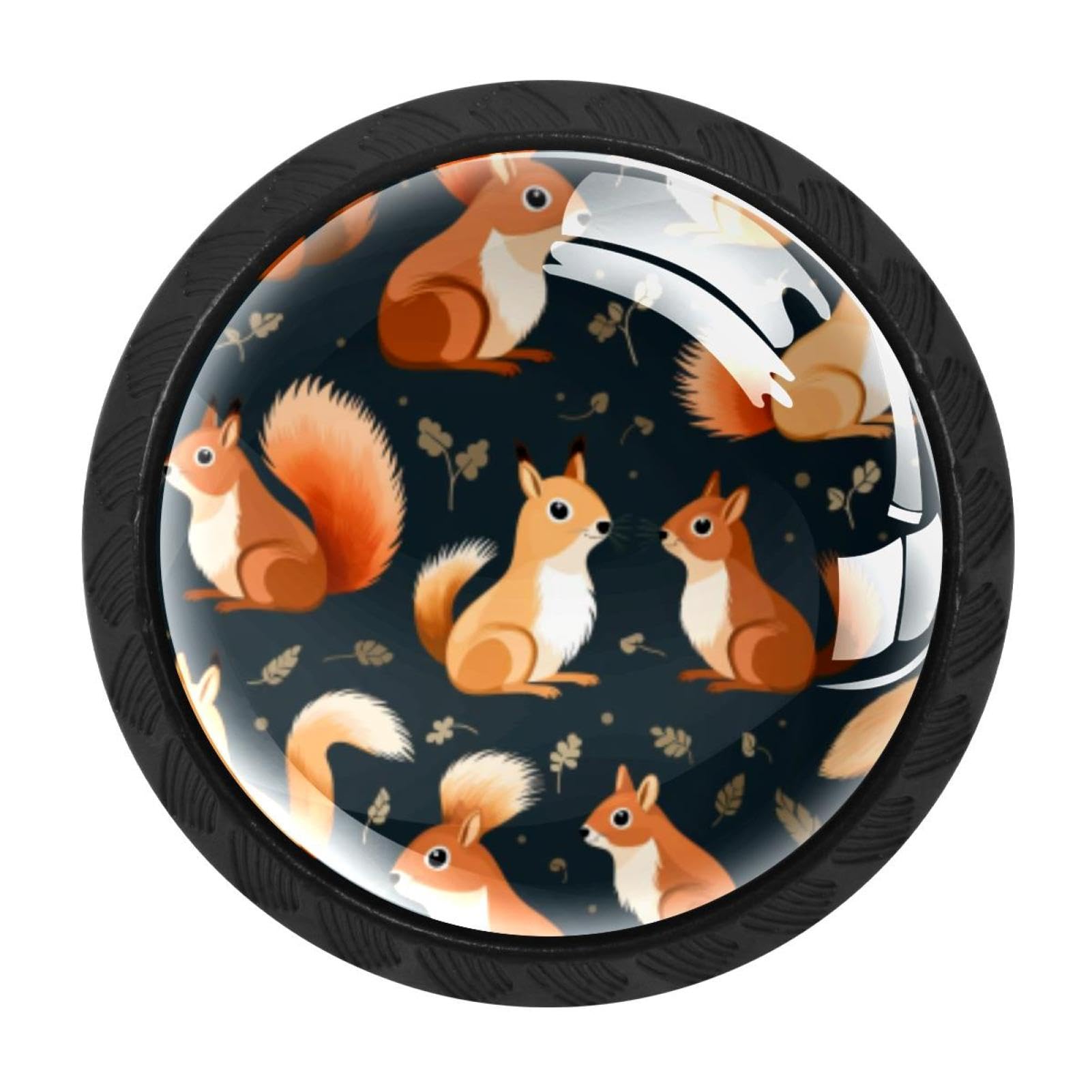 Chenzzzz Multicolored 01 4 Pieces Kitchen Cabinet Knobs Squirrel Drawer Knobs Dresser Knobs Drawer Pulls Door Knobs Dresser Drawer Handles Knobs For Dresser Drawers