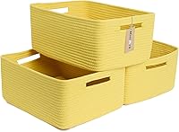 Vista 9 de Cestas grandes de almacenamiento para estantes, contenedores organizadores de armario para ropa, mantas, toallas, guardería de bebé, cestas