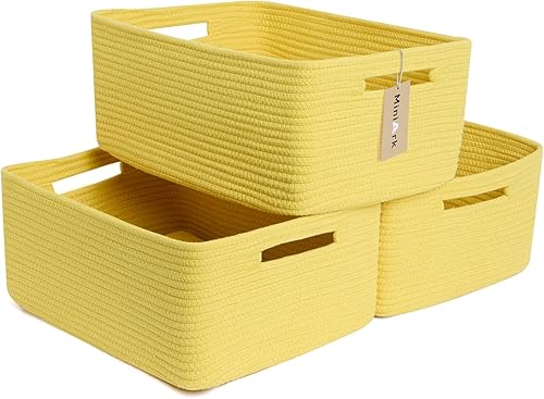 Miniatura 9 de Cestas Grandes de Almacenamiento para Estantes, Contenedores Organizadores de Armario para Ropa, Mantas, Toallas, Guardería de Bebé, Cestas para