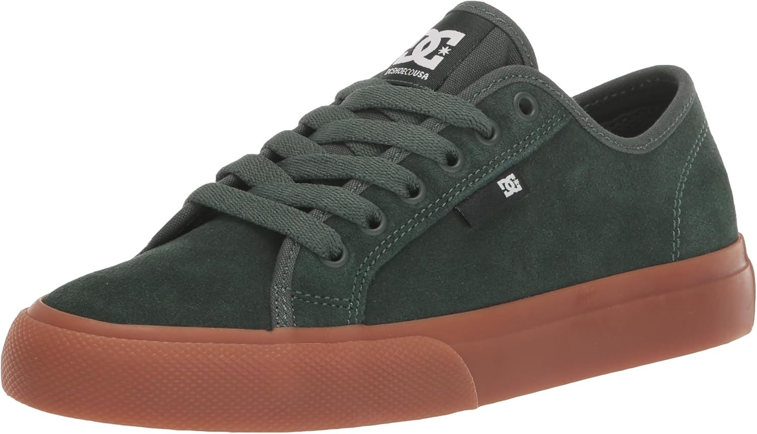 DC Men's Manual LE Skate Shoe, Forest Green, 7