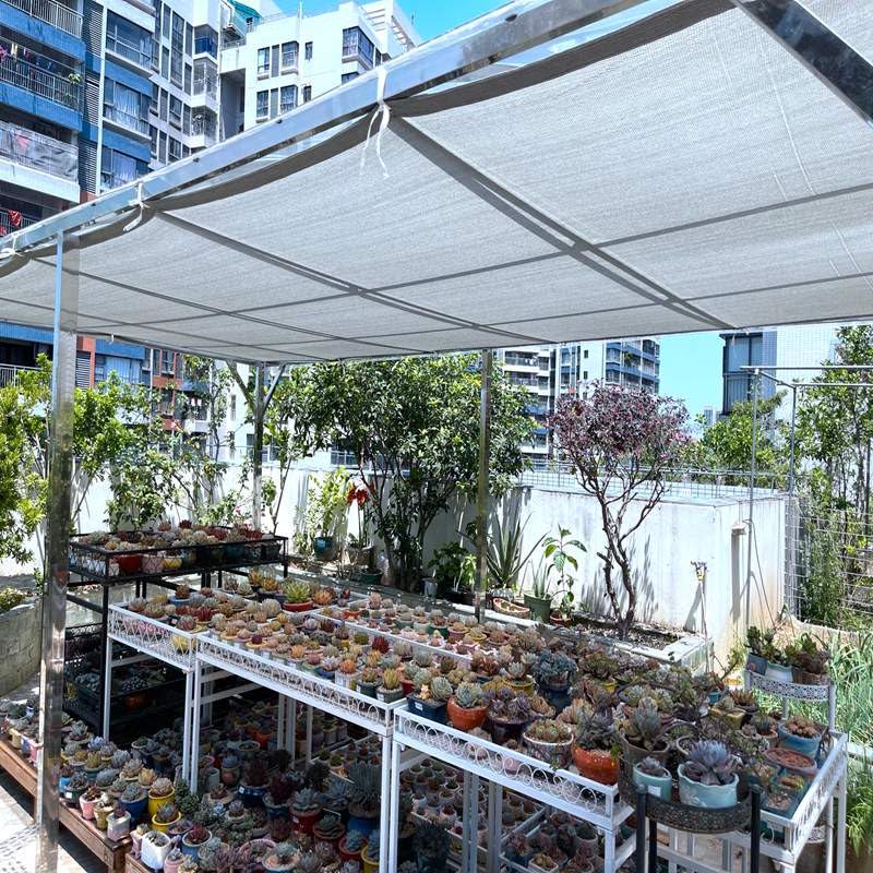 Auvent terrasse piscine gris contre la chaleur et le vis-à-vis 1x3m - 5