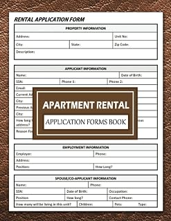 Apartment Rental Application Forms Book: Property Rent Form Book For Intending Tenants To Apply For House.