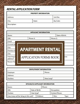 Apartment Rental Application Forms Book Property Rent Form Book For Intending Tenants To Apply For House.