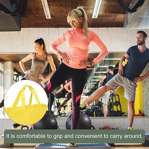 Miniatura 5 de YOKIVE Paquete de 10 bolsas de regalo reutilizables, bolsas de mano no tejidas en blanco, ideales para manualidades, comestibles (amarillo,