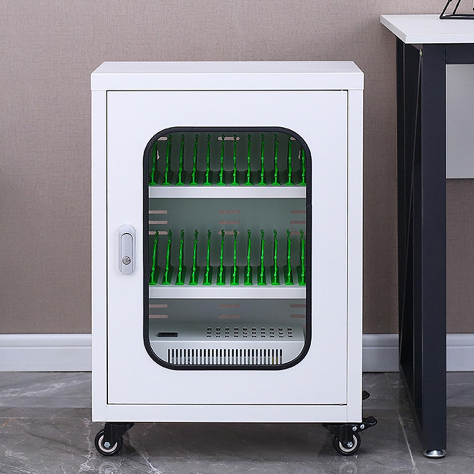 GTHTUHFD Cellphone Usb Station Lockers Rechargeable Mobile Phone Charging Cabinet,Aluminum Alloy Mobile Phone Cabinet,30Slots-30Slots,30Slots