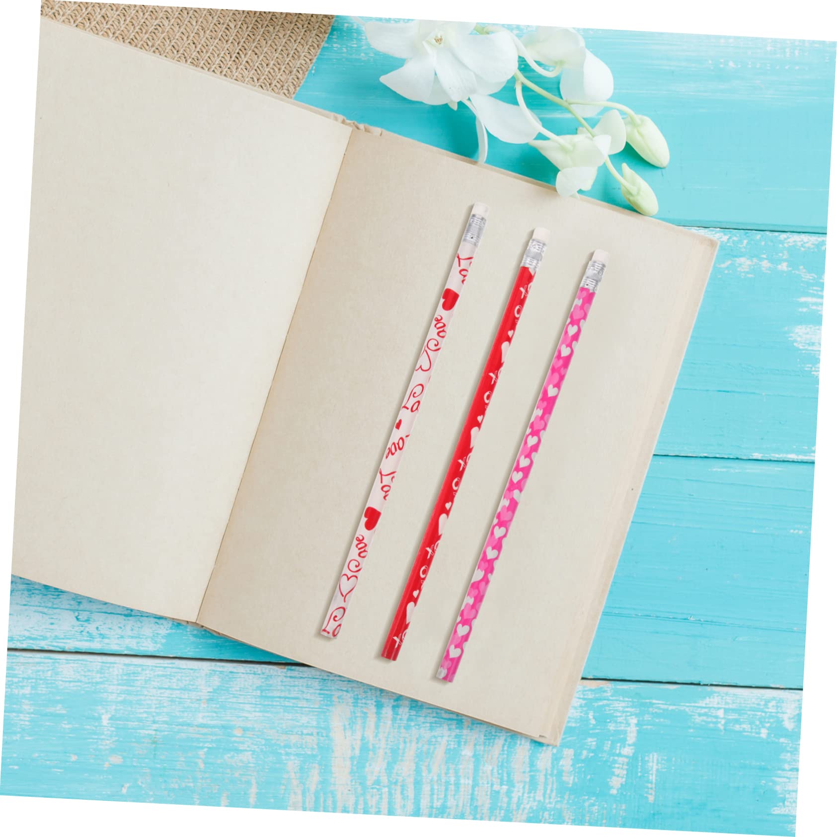 5 Sätze Liebe Bleistift Bleistifte Für Pastell Gummiert Bleistifte Mechanisch Punkt Hb Pencil Schreiblern Bleistift Stift Mit Herzmuster Hb-bleistifte Pappel 50 Stück * 5