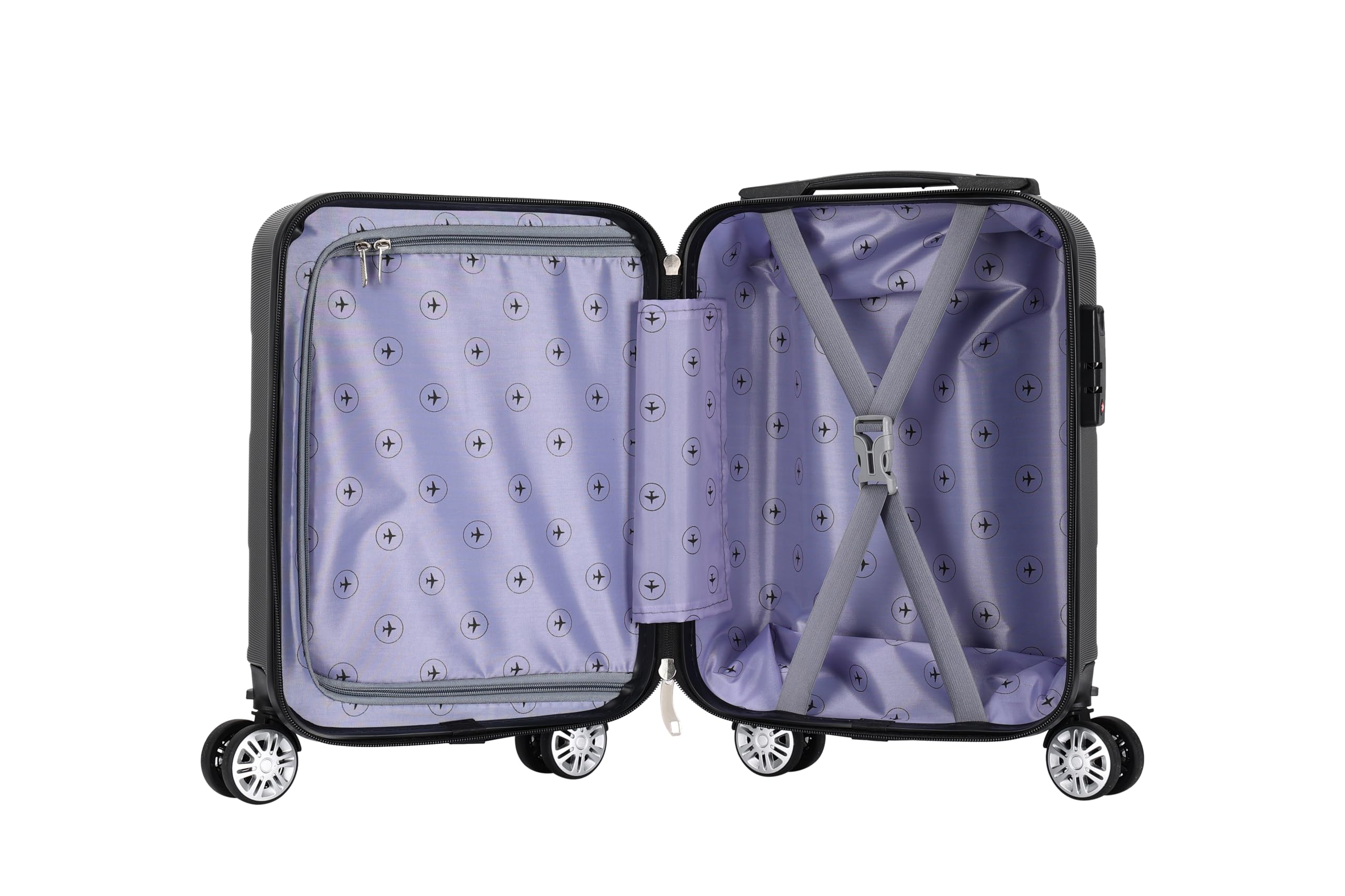 Kabinentrolley 40x30x20 cm – Ryanair Handgepäck – Abnehmbare Rollen – Ultraleicht 2,3 kg – Underseat Koffer – 20 Liter