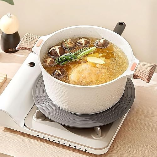 Miniatura 3 de WUWEOT Paquete de 2 difusores de calor para estufa de gas, placa adaptadora de gas de aluminio de 0.236 pulgadas, reductor de llama de 9.3 pulgadas,