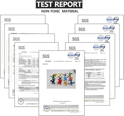 Miniatura 7 de Juego de juguetes de dragón con detalles realistas de 4 pulgadas con caja de regalo, 12 piezas de mini figuras de dragón en y estilos, juguete de