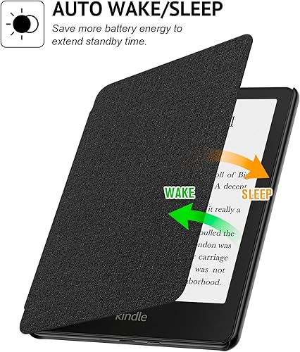 Miniatura 3 de Ayotu Funda de tela para Kindle Paperwhite de 6.8" (11 generación 2021 lanzado) y Signature Edition  Funda ligera y delicada con encendido y apagado