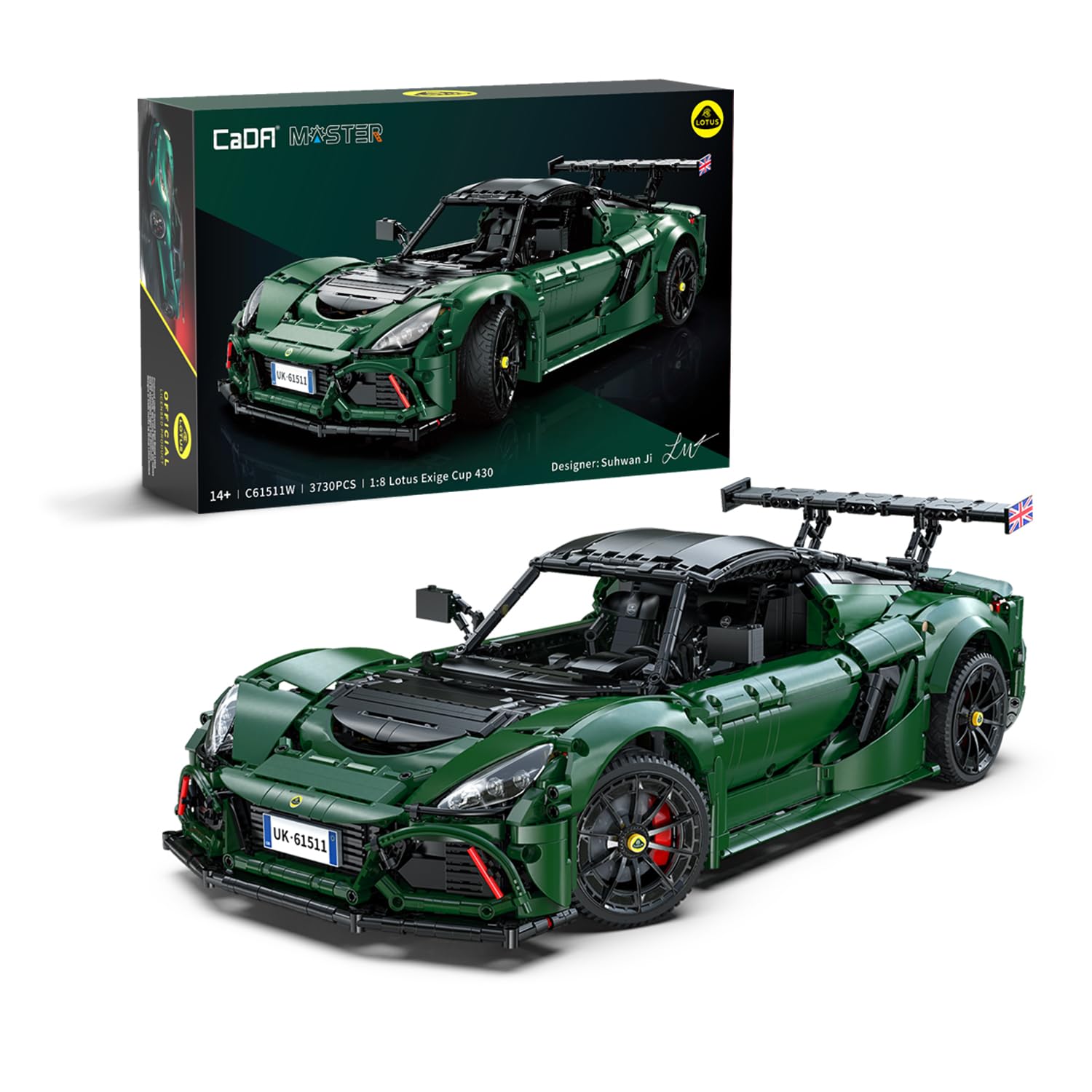 CaDA 1:8 Lotus Exige Cup 430 Sports Car - 3730 Pieces - Self-Build Brick Building Block Model C61511W