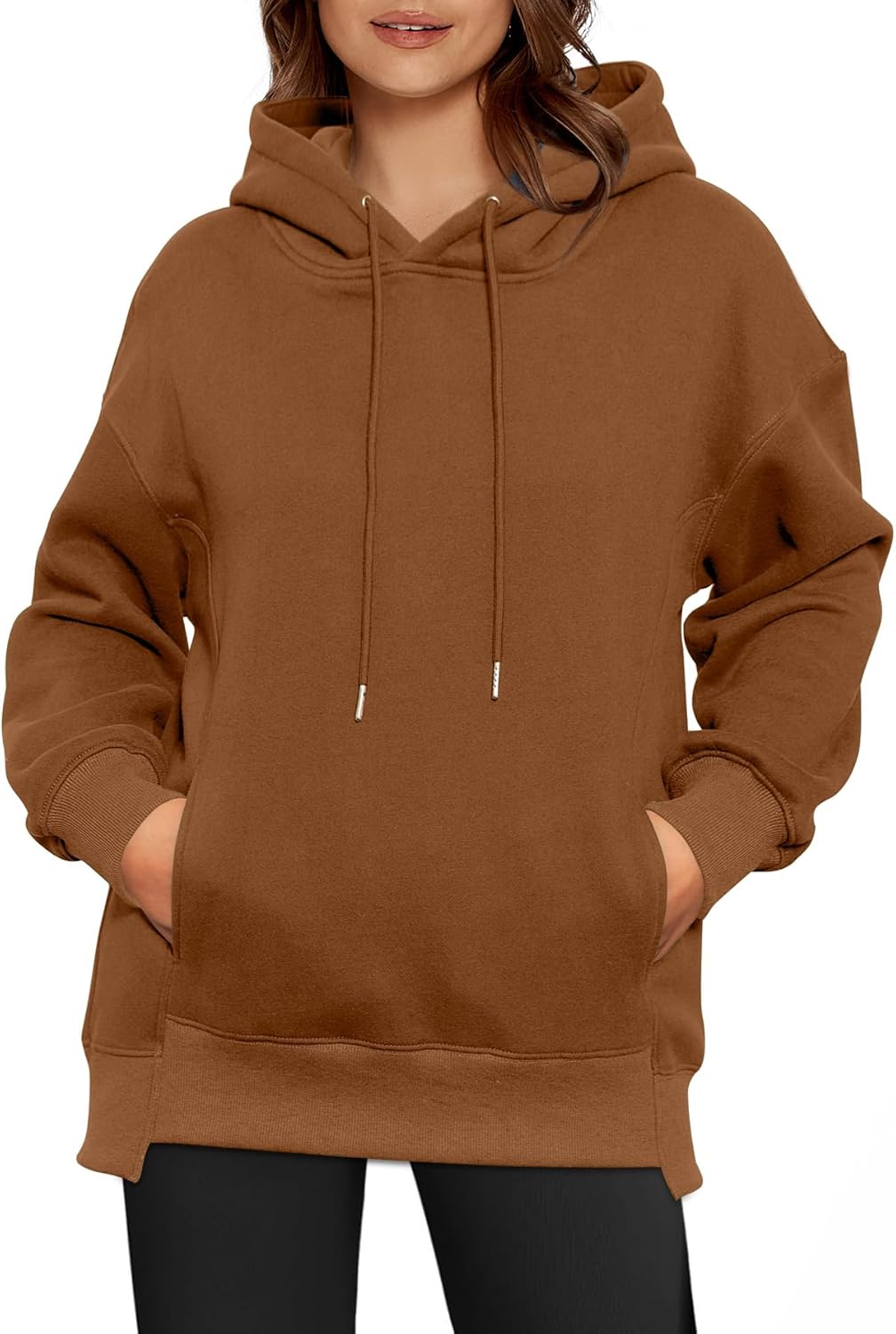 Glamaker Women’s Hoodies Oversized Fall Fleece Sweatshirt Fashion Long Sleeve Pullover Trendy Outfits With Pocket