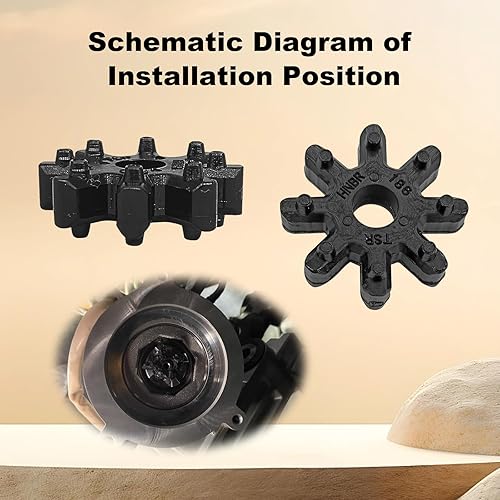 Miniatura 4 de 4 piezas de repuesto de acoplador de dirección flexible, motor de columna de dirección de acoplamiento de dirección compatible con Hyundai y Kia,