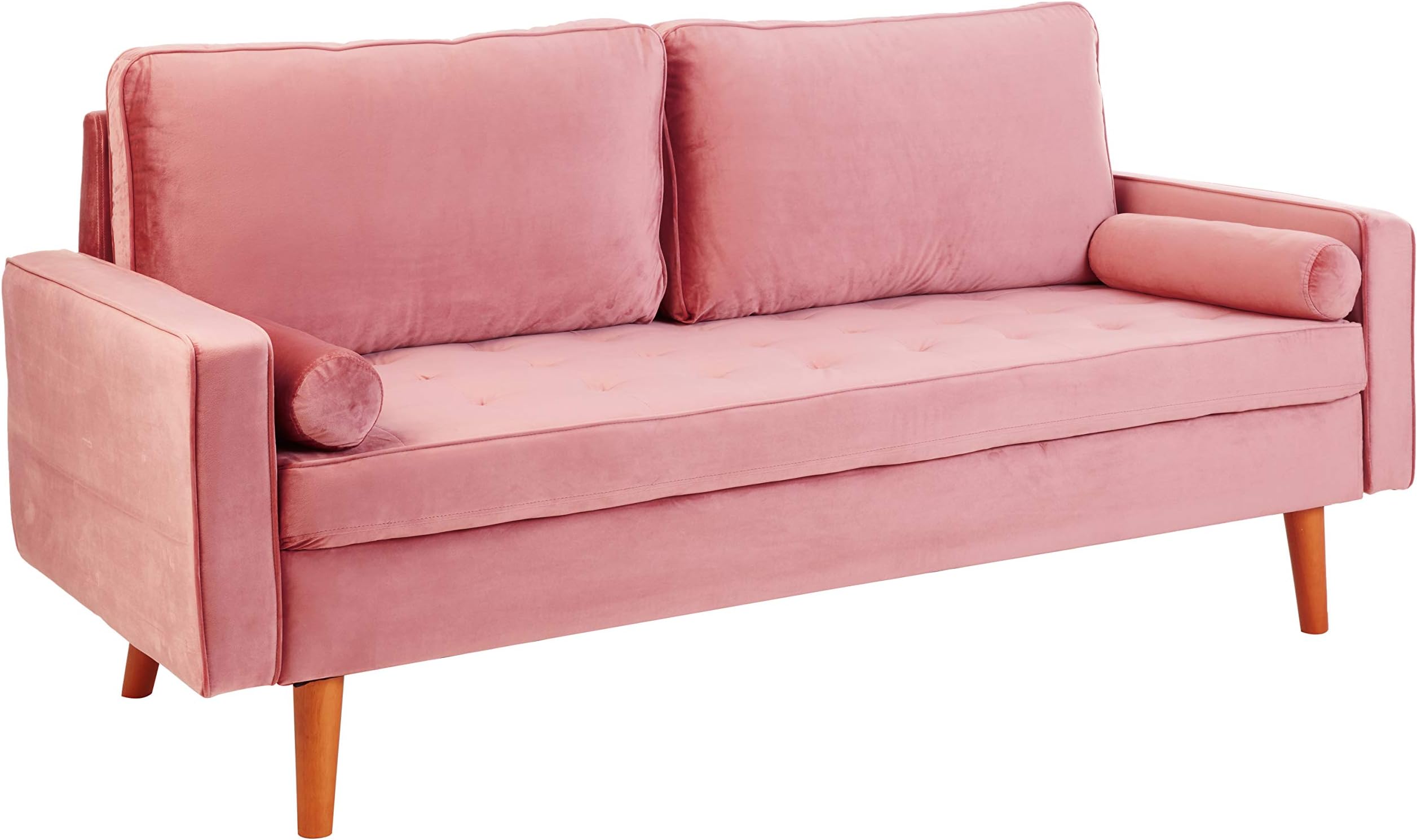 US Pride Furniture Classic Mid Century Sofas for Living Room with Button-Tufted Details, Velvet Upholstery and Solid Wood Frame