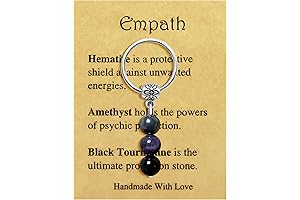 Black Tourmaline Keychain: Anxiety Protection, New Beginnings, Farewell Gift