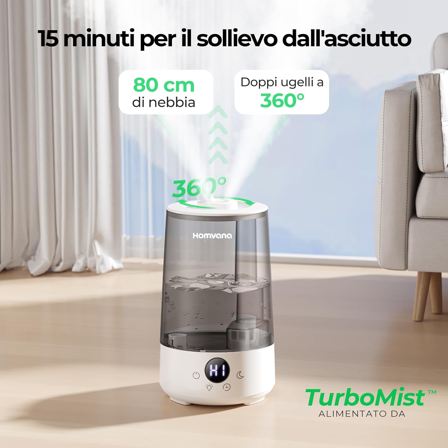Umidificatore Ambiente Bambini Homvana 3.6L immagine 2