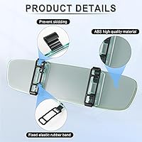 Vista 3 de LivTee Espejo retrovisor, espejo retrovisor panorámico de gran angular universal de 12 pulgadas (305 mm) convexo con marco delgado transparente