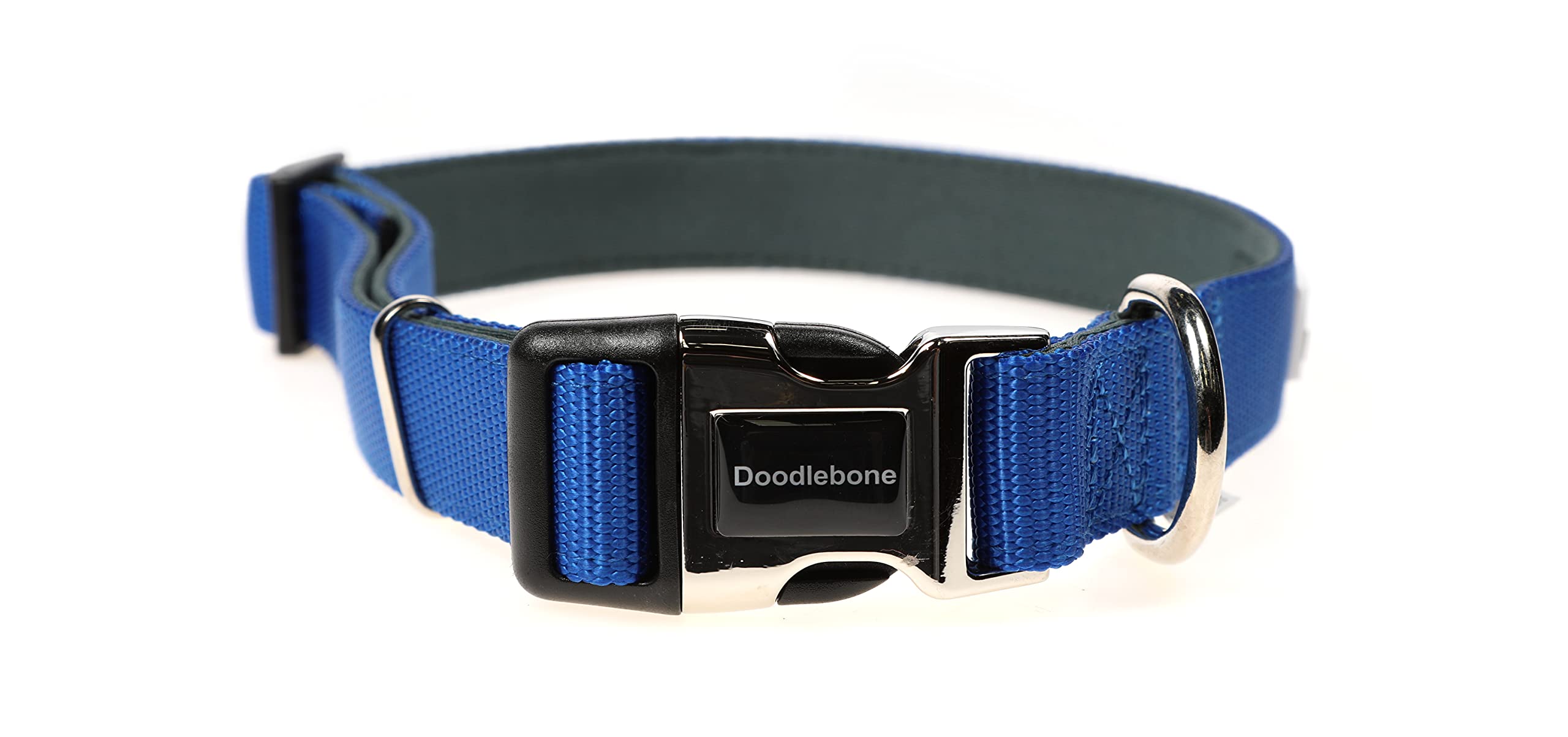 Doodlebone, Padded Dog Collar, Adjustable Breathable Comfort Collar with Reflective Stitching - Image 2