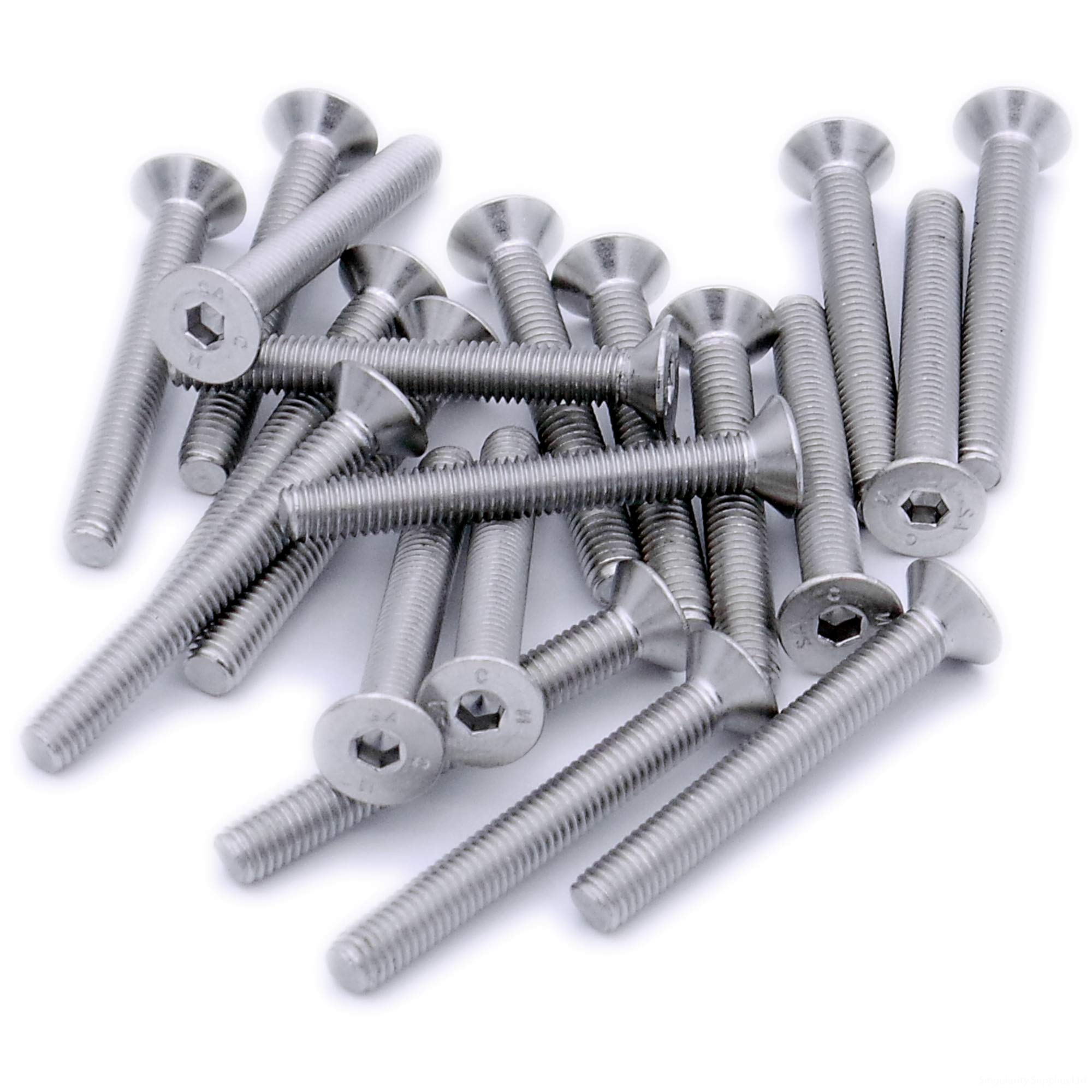 M3 (3mm x 14mm) Hex Socket Countersunk Machine Screw (Bolt) - Stainless Steel (A2) (Pack of 20)