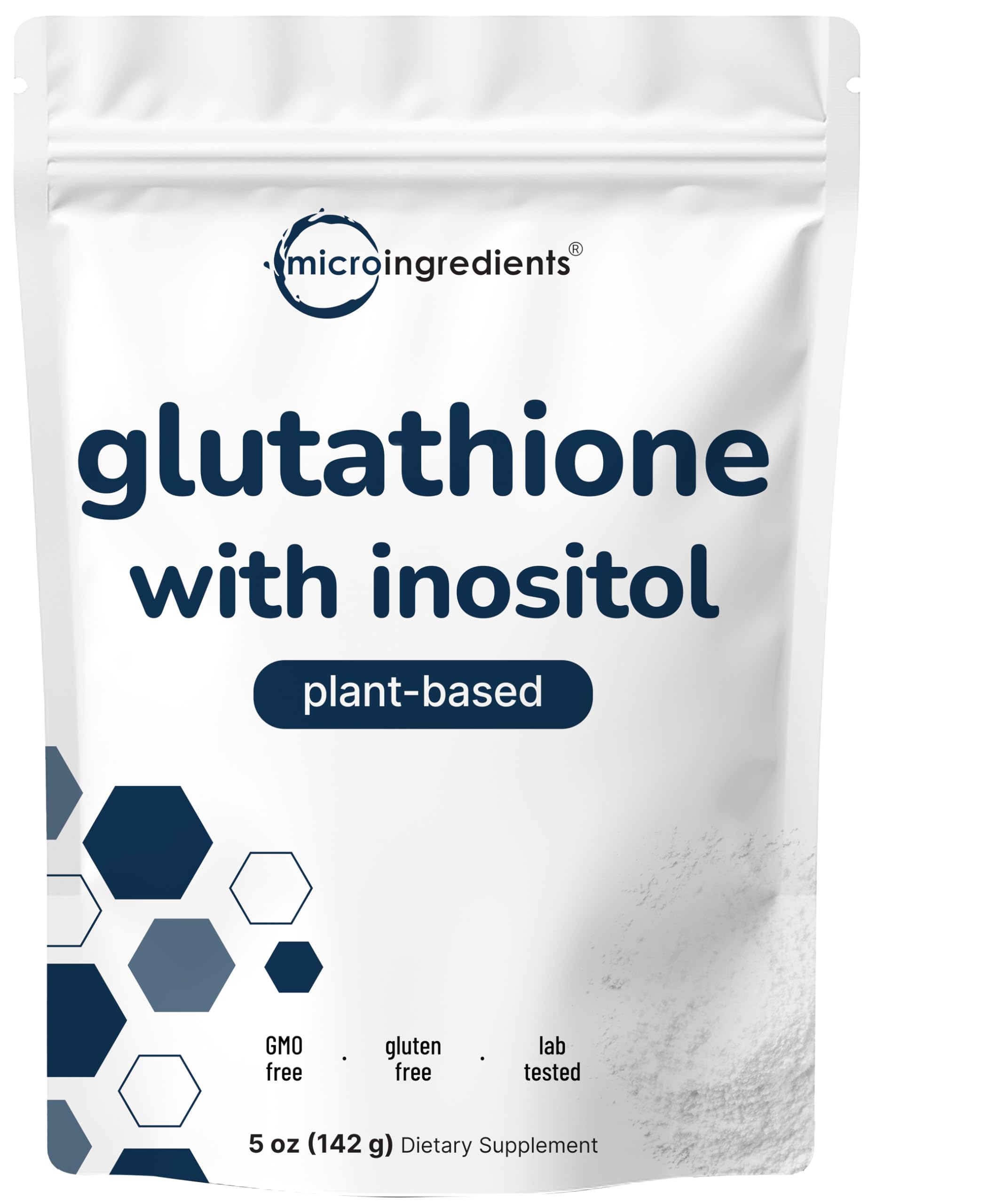 Glutathione Supplement, Pure Glutathione Reduced Powder with Inositol, 5 Ounce (9 Months Supply), 2 in 1 Formula, Powerful Ingredients for Antioxidants, Supports Liver Function, Vegan