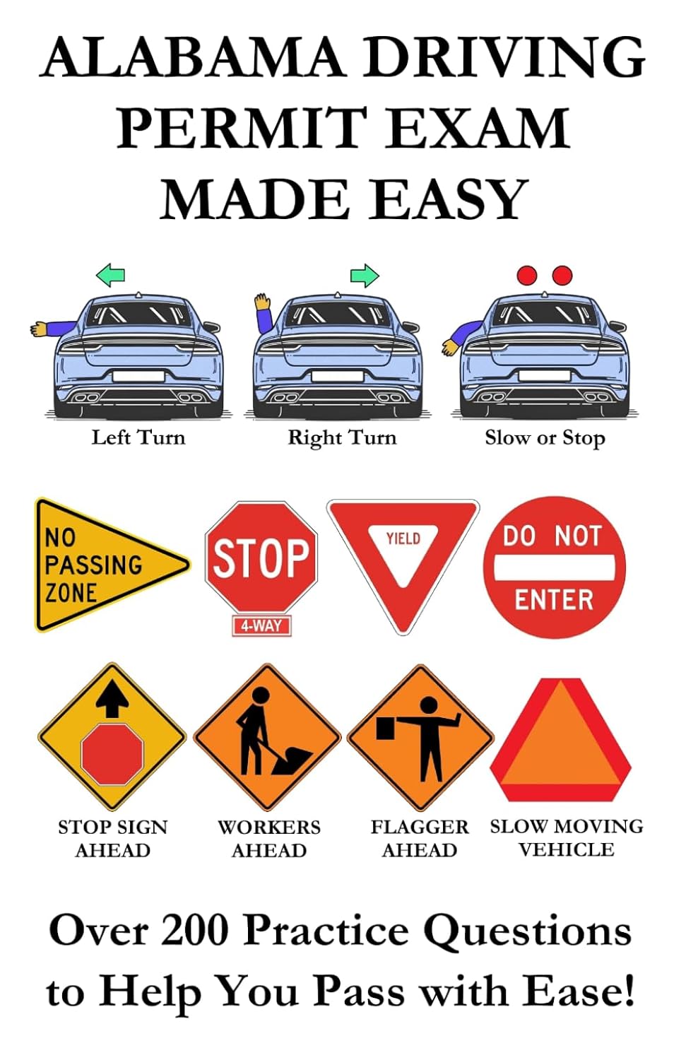Amazon.com: Alabama Driving Permit Exam Made Easy: Over 200 Practice ...