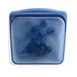 Stasher Silicone Reusable Storage Bag, Sandwich Bag, Reusable Freezer Bag, Microwave, Dishwasher, Oven Safe, Sous Vide, Lunch Container, Eco Friendly, Leak-free, Food Storage Bag, 28 oz, Deep Ocean