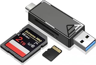 SDカードリーダー 2-in-1 Type-C & USB 3.0 超高速5Gbps OTG対応 マイクロSD SDXC SDHC MMC RS-MMC対応 iPhone17/16/15 MacBook iPad Pro Android PC Chromebook 適用