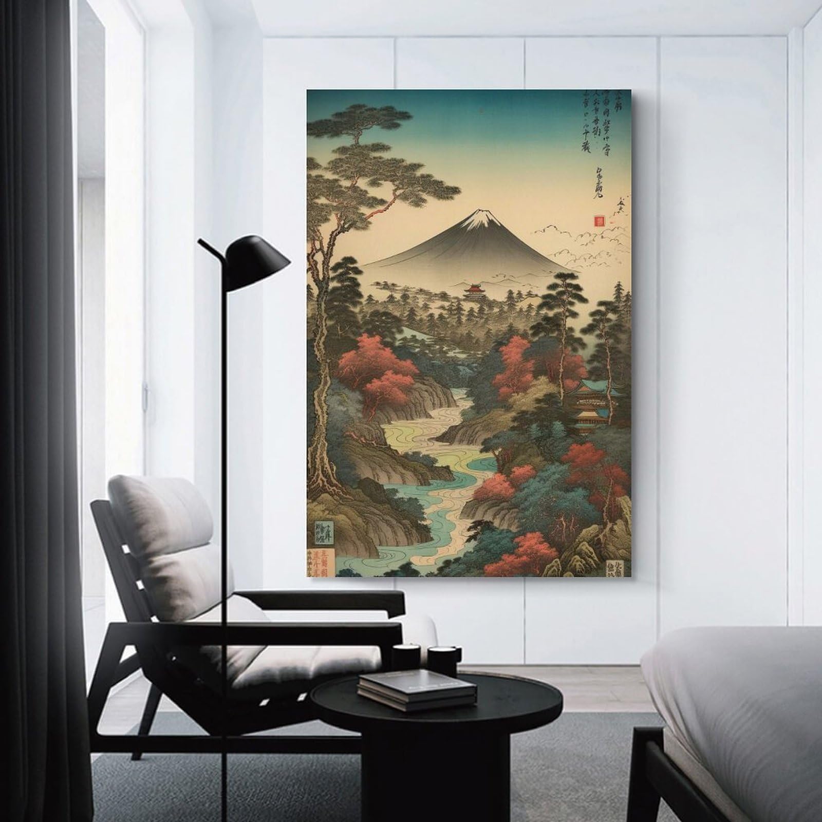 Junmoney The Foothills of Fuji Home Decor Wall Art, 20x30inch(50x75cm), for Bedroom Walls, Guest Spaces Or Lounges, A Warm Accent for Relaxed Interiors