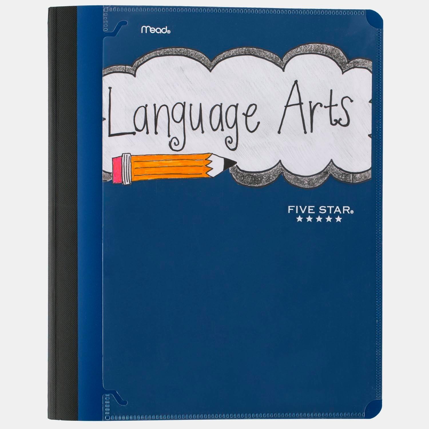 Five Star Interactive Notetaking Composition Books, 12 Pack, 1 Subject, College Ruled Paper, 11" x 8-1/2", 100 Sheets, Red, Yellow, Green, Blue, Purple, Black (38614)