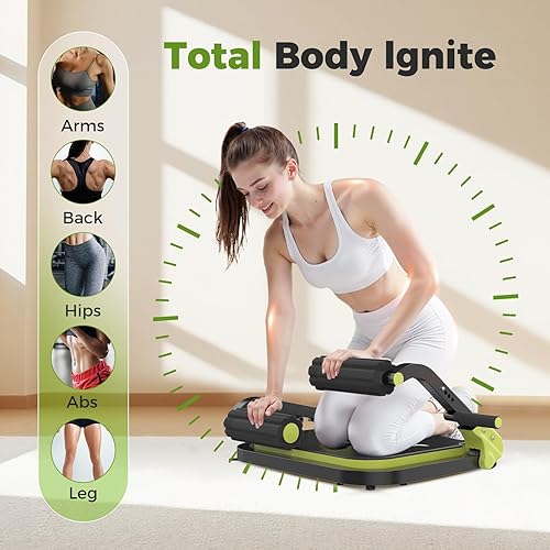 Miniatura 8 de Ab Machine,Sit Up Exercise Equipment& Core Machine, Workout Equipment,Adjustable Ab Trainer with 3 Resistance Levels and Removable Auxiliary