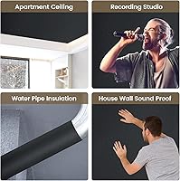 Vista 4 de High Density Self-Adhesive Sound Insulation Acoustic Closed Cell Foam, 5.8 sqft x 0.4in Thick, 50+kg/m³ ,Sound Proof Padding, Fire/Water Resistant