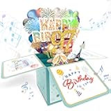NANXU Happy 97TH Birthday Gift Card with Blowable Lights and Music, Funny 3D Pop Up Foldable Birthday Cards for Men Women Greeting Gifts for 97 Years Old Mom Dad Grandma Grandfa Grandparents