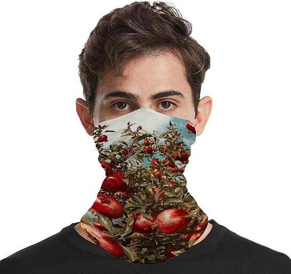 Linear Texture Beige Balaclava Breathable Neck Gaiter Neck Face Mask Windproof Scarf Face Cover for Men Women
