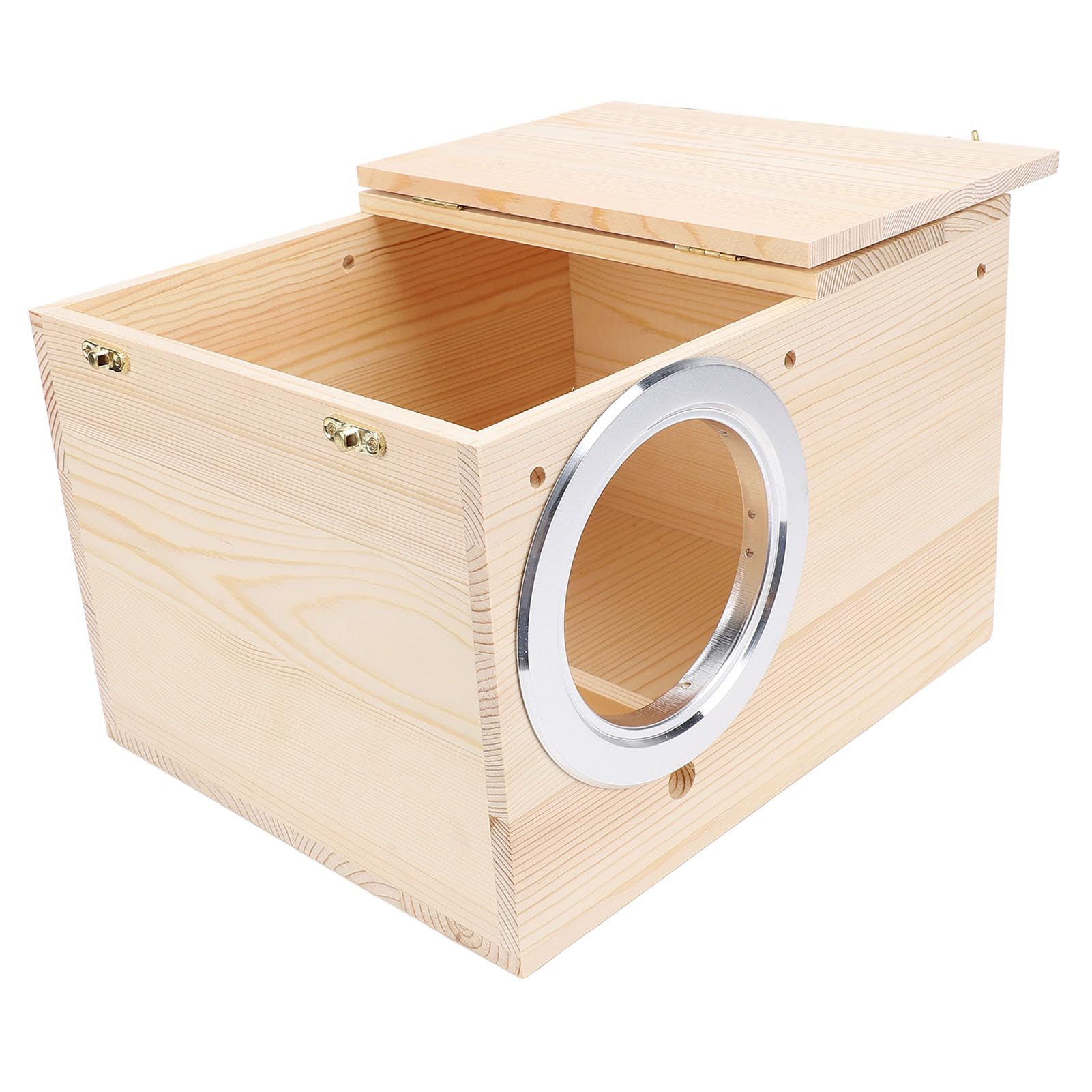 Caja de Cría de Pájaros, Casa Nido Hecha a Mano de Madera Maciza para Pájaros Pequeños para Uso en Exteriores