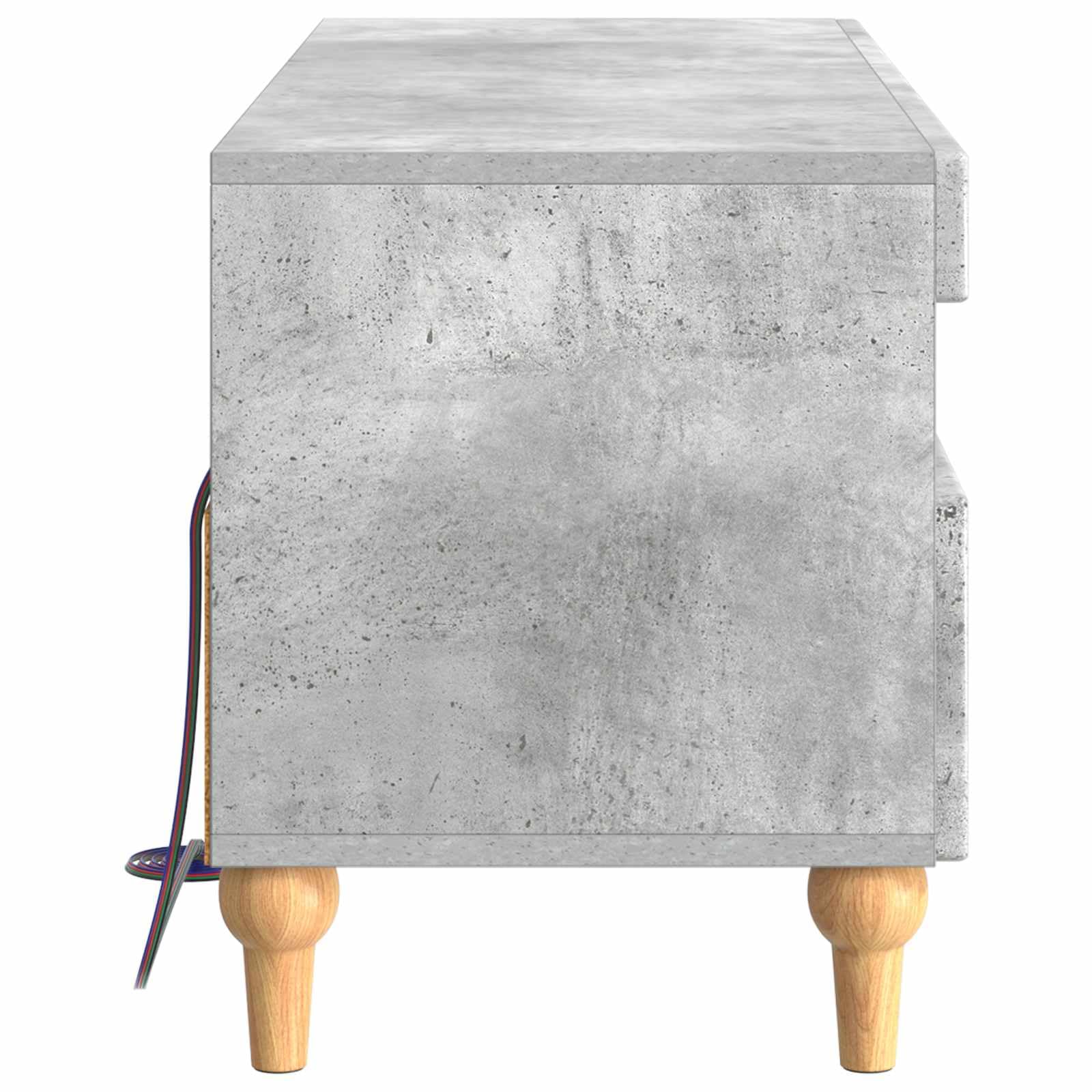 Hothingwell Meble pod telewizor LED drewno inżynieryjne szary beton