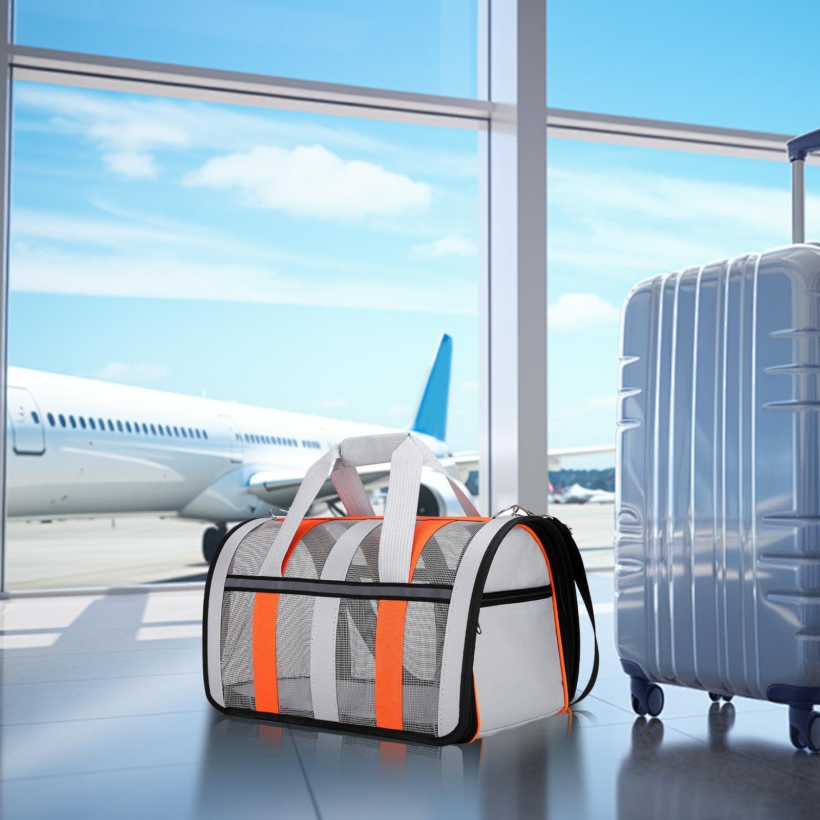 Trasportino portatile per animali domestici, borsa per animali domestici | Borsa da trasporto per animali dal design unico con cerniera per viaggi