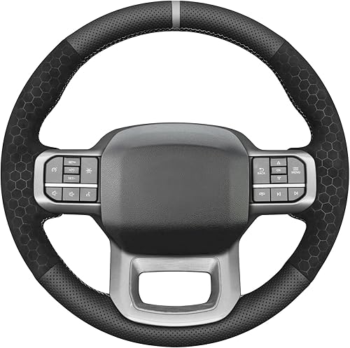 Miniatura 25 de MEWANT Hand Stitched Car Steering Wheel Wrap Cover for Ford F-150 2021-2023 / F-150 Lightning 2022-2023 Steering Wheel Accessories