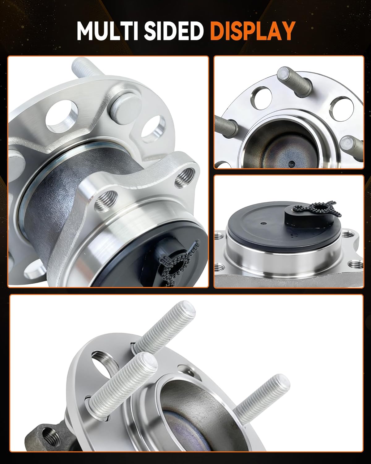 2 PCS 512332 Rear Wheel Bearing Hub Assembly Fit for Dodge Avenger Caliber 2007-2014, for Jeep Compass Patriot 2007-2017, for Chrysler 200 Sebring 2007-2014, 5 Lug w/ABS