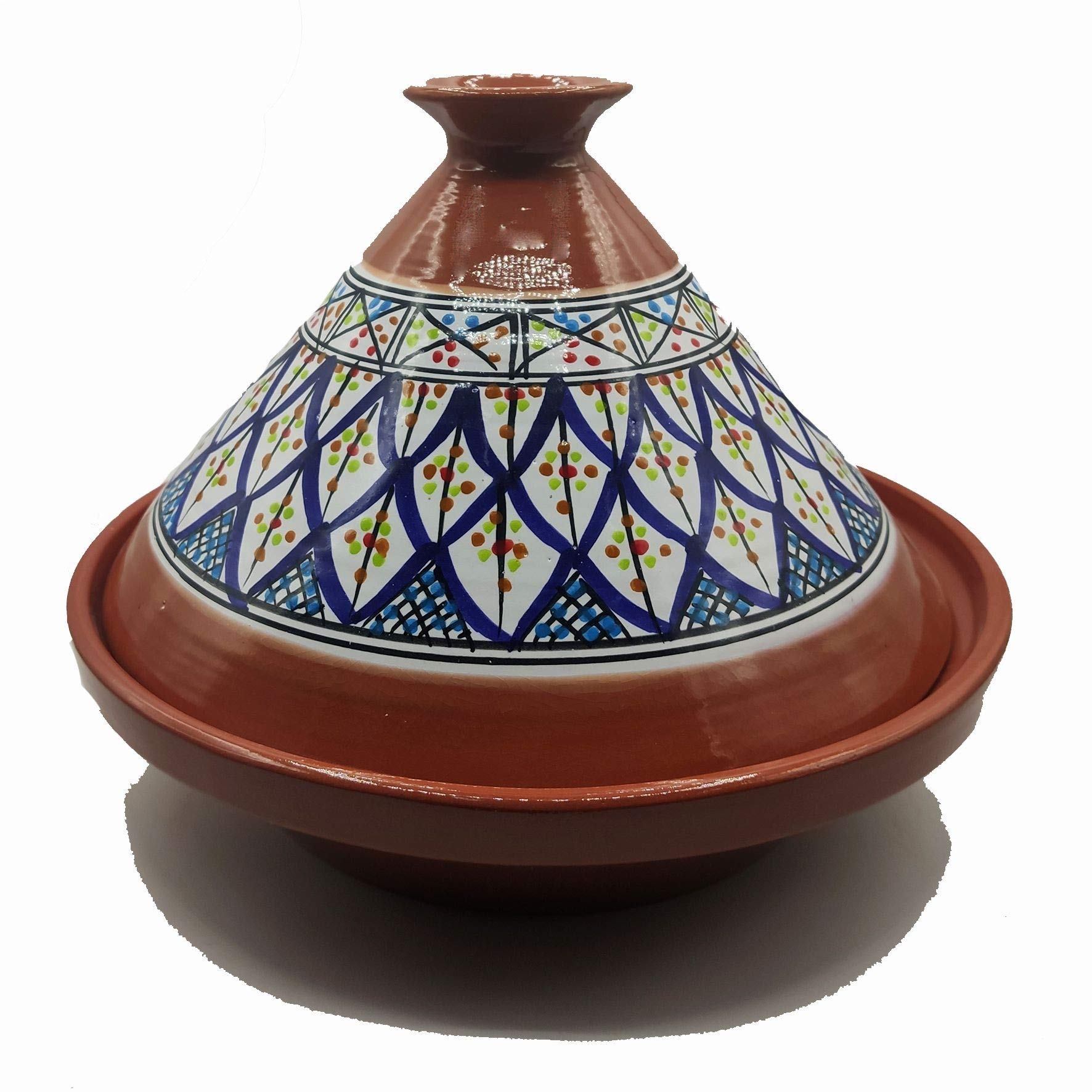 Tajine Casserole en terre cuite Assiette ethnique marocaine tunisienne XL 32 cm 2910201100