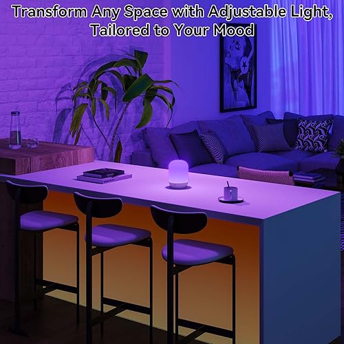 Miniatura 7 de SUNMORY Luz nocturna recargable, lámpara de mesa pequeña para dormitorio, lámpara de noche regulable con estación de carga magnética, lámpara de