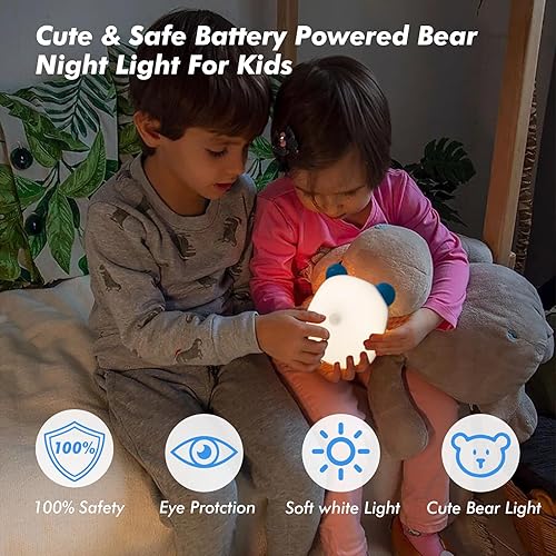 Miniatura 3 de G Keni Luz nocturna LED con sensor de movimiento para niños, guardería y adultos, batería recargable, 4000 K, luz blanca cálida activada por