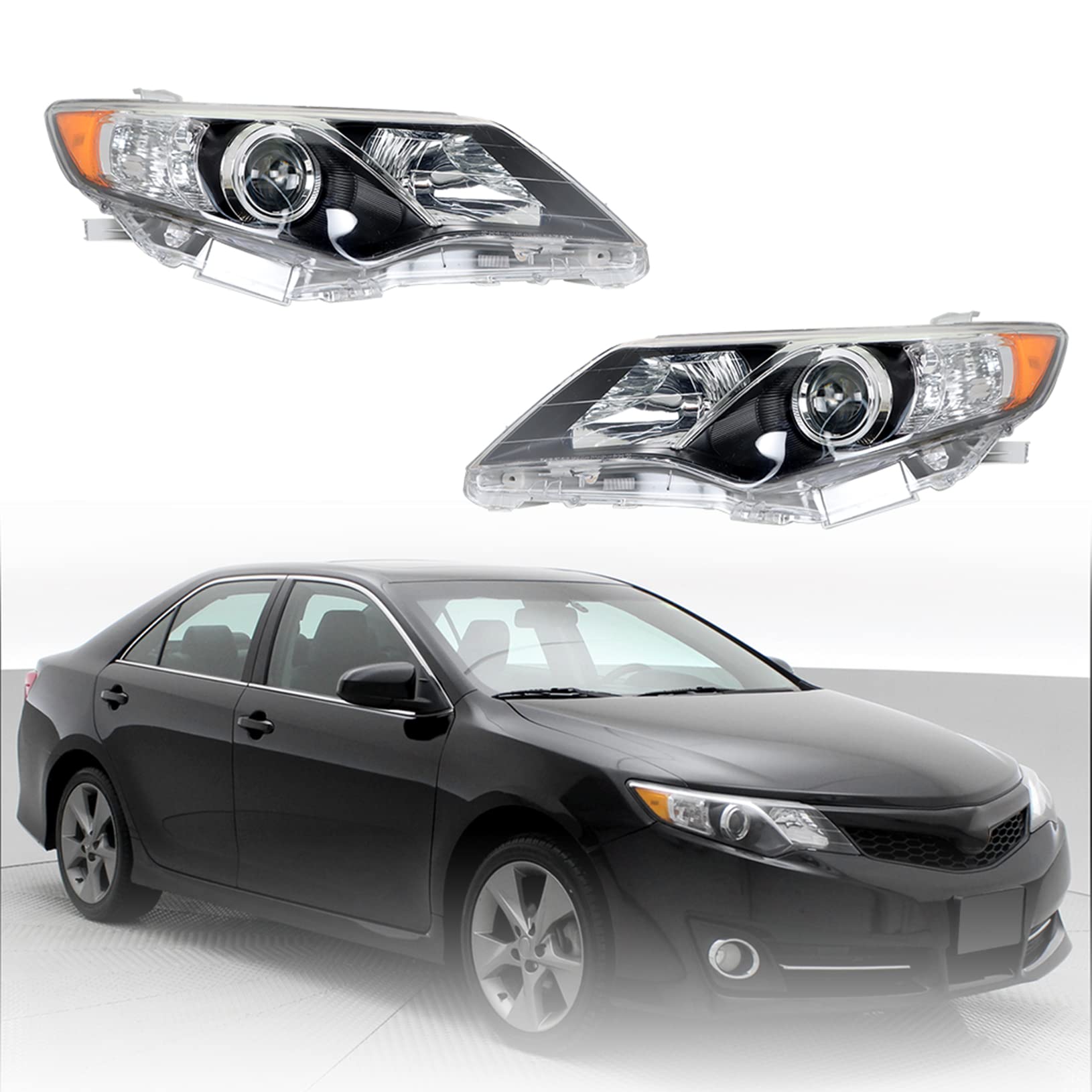 GXYWADY Headlights Front Head Lamps Replacement for 2012 2013 2014 Camry SE Headlight Assembly Pair Left and Right Side