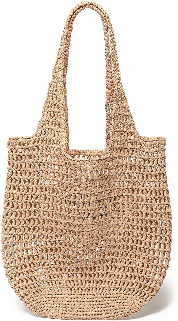 Straw Beach Bags for Women, Large Woven Tote Bag, Summer Shoulder Bag, Hobo Handbag for Vacation, Travel Casual Purse - Image 3