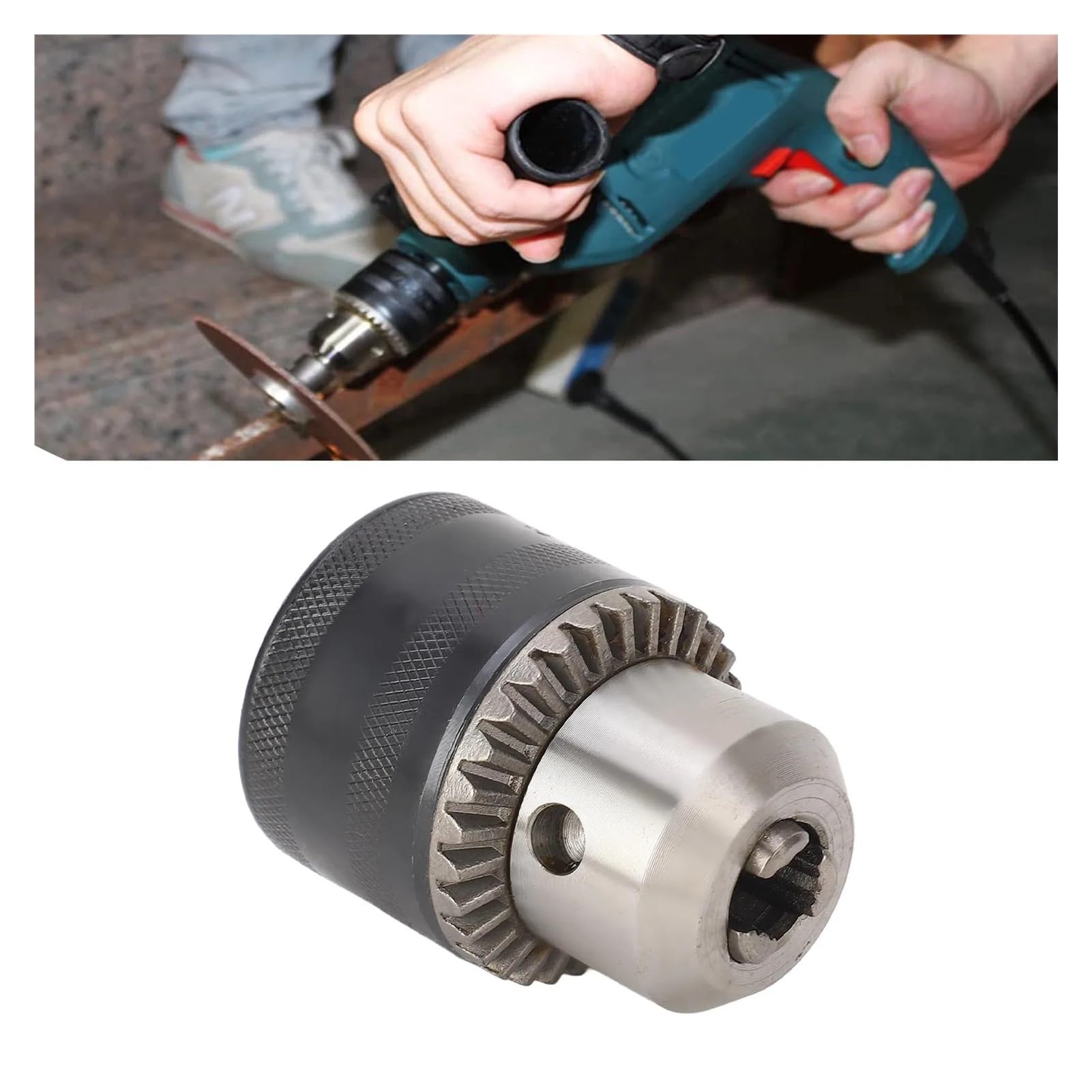 mandrino a chiave Kit adattatore for mandrino autoserrante con chiave da 3-16 mm Filettatura 1/2-20UNF 3 ganasce for trapani elettrici con avvitatore a percussione