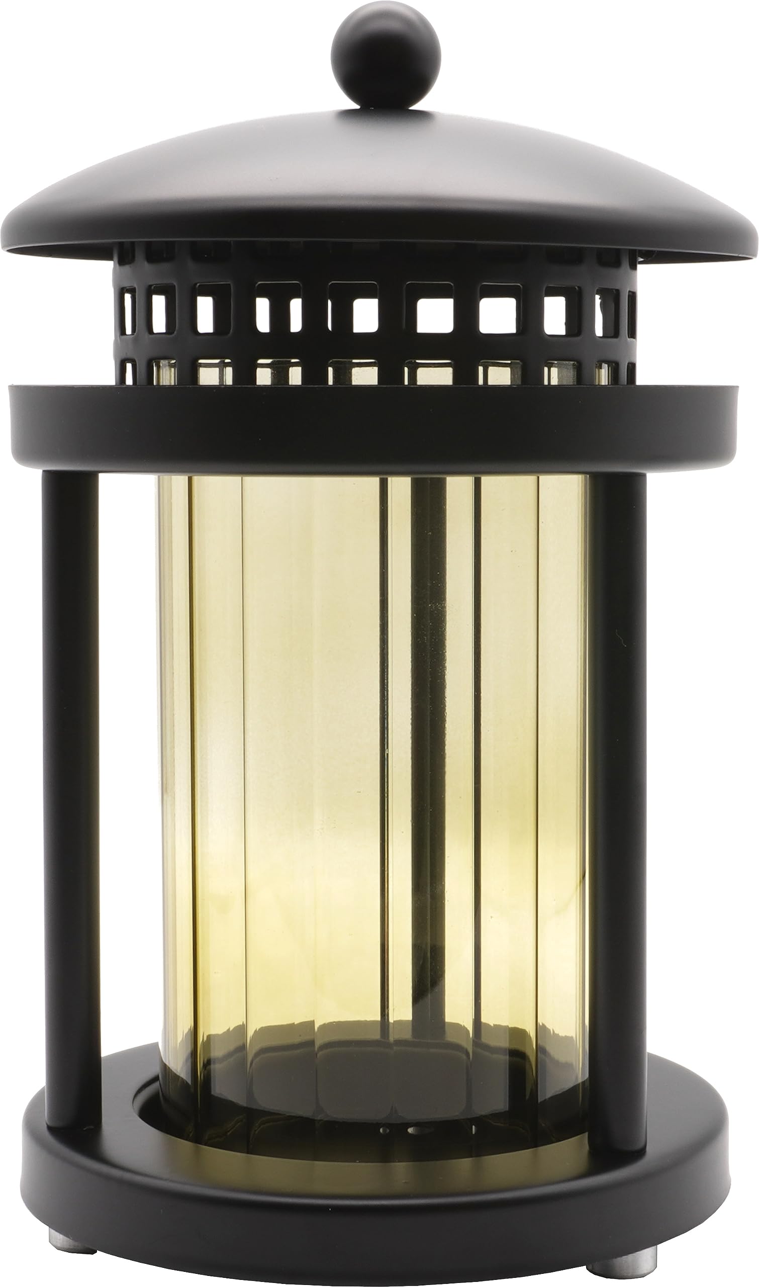 Grablaterne mit Säulen 21 cm (schwarz)