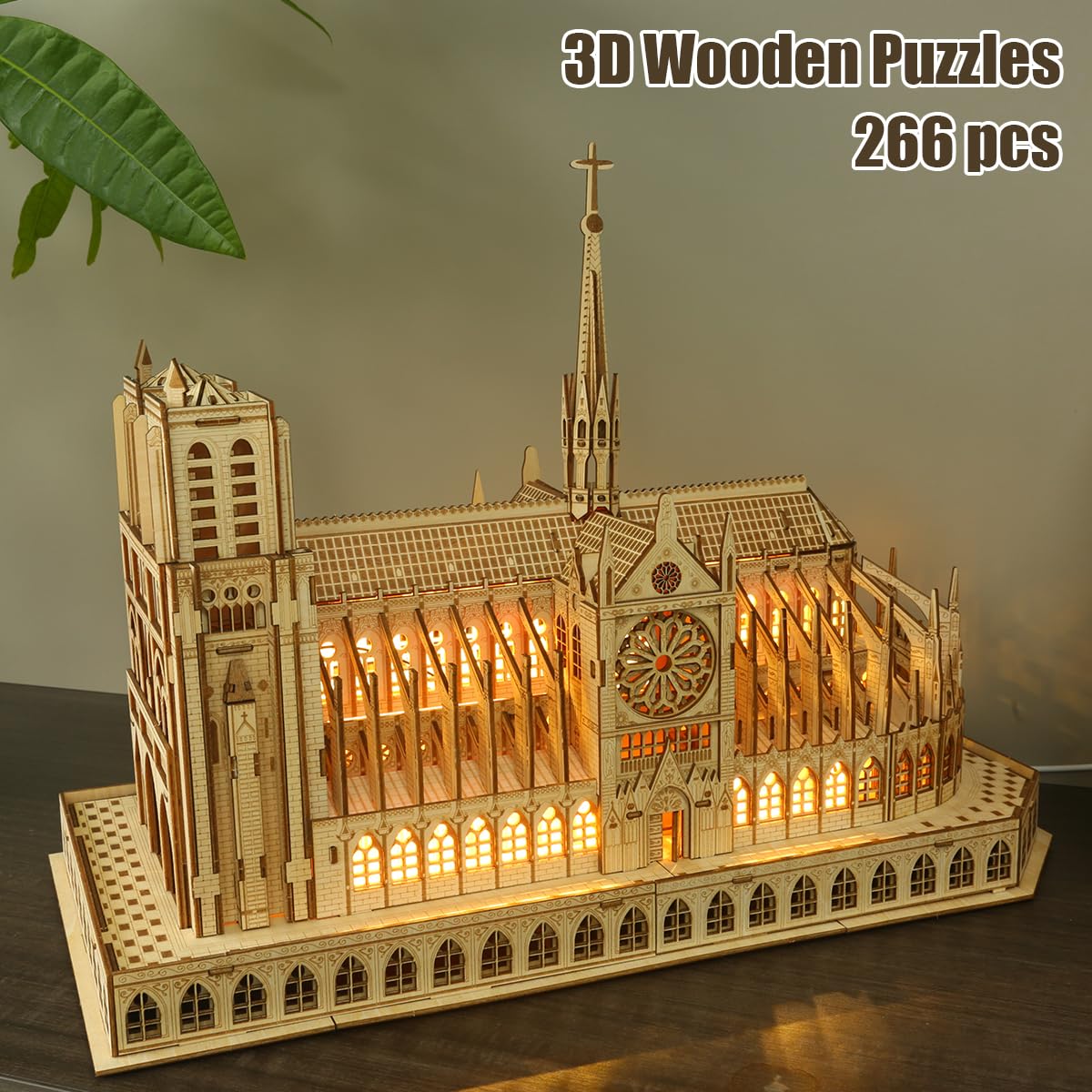 Amazon.com: Leopmase 3D Wooden Puzzles for Adults,Notre Dame de