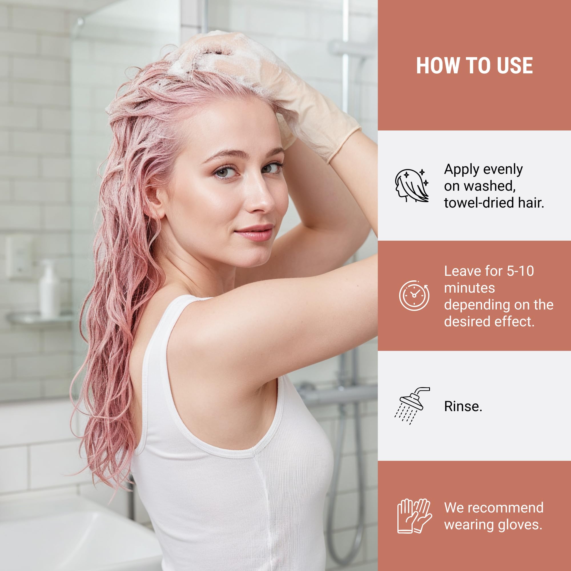 Lakme Teknia Pale Rose Color Mask, Conditioner für gebleichtes Haar, vegane Formel, 250 ml