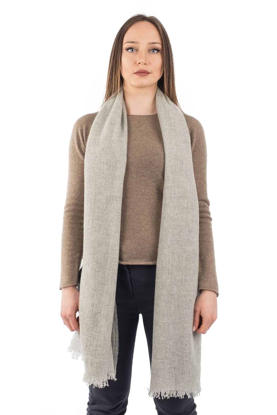 Dalle Piane Cashmere Damen Pashmina 100% Kaschmir | Leichtes Schultertuch für Hochzeit und Reisen, 70x200 cm, Frühling, Sommer und Abend, Geschenk für Sie, Made in Italy