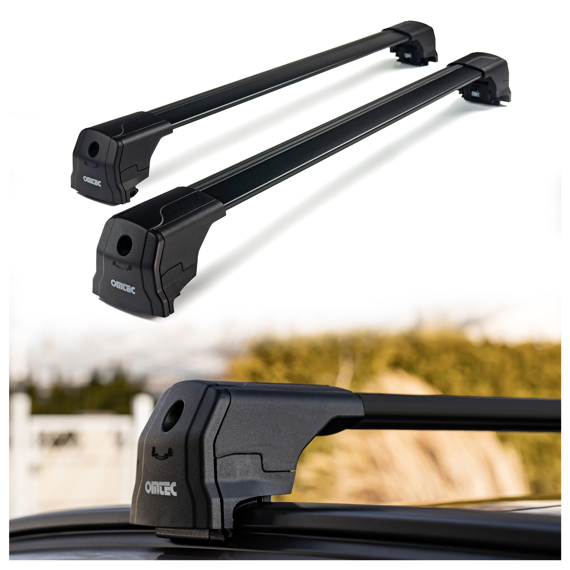 CHROMEMASTER Portapacchi da Tetto, Barre Tetto; Compatibile con Mercedes GLC 2022+; Per il Trasporto di Box da Tetto, Portabiciclette, Scala | Struttura Leggera e Resistente in Alluminio